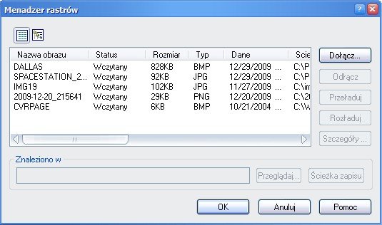 CAD menadzer rastrów