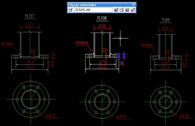 ZwCAD modyfikacja blokow i odnosnikow